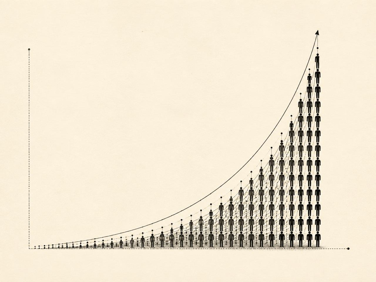 Exponential growth of a referral network